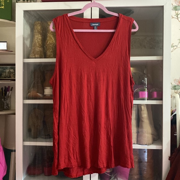Modcloth Endless Possibilities Tank Swing Top Tunic Red 2X - Picture 2 of 5